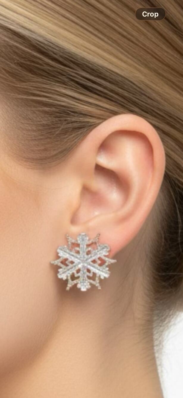Sienna Sky Snowflake Stud Earrings Sterling or Gold Filled